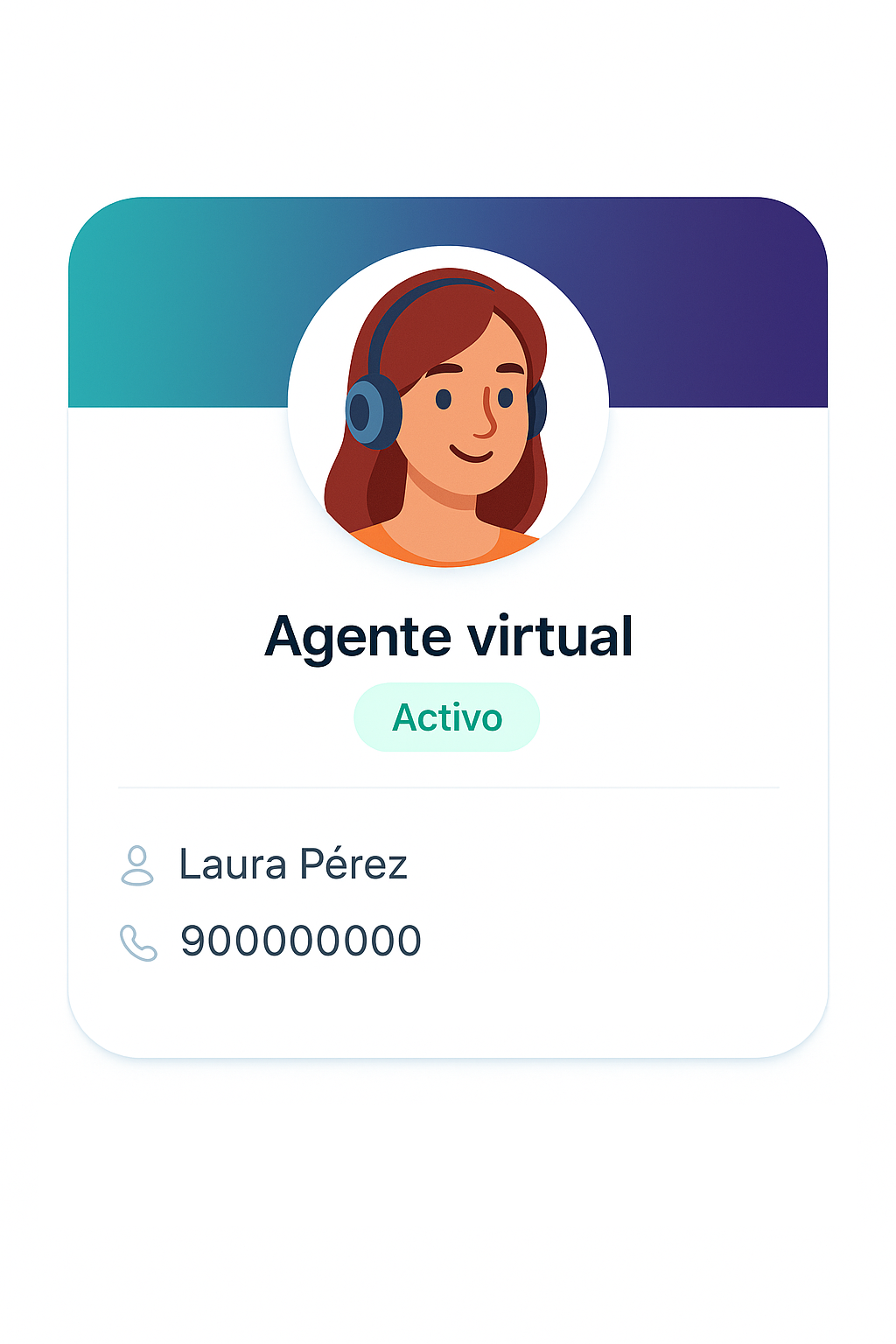 Panel de Tellma con agentes de voz y métricas de llamadas